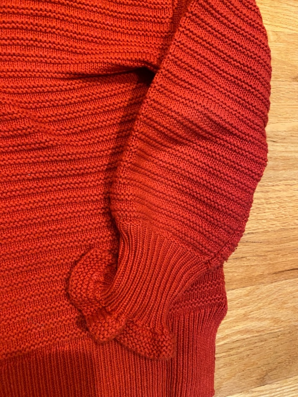 Madewell Red Ruffle Knit Sweater - Picture 3 of 8